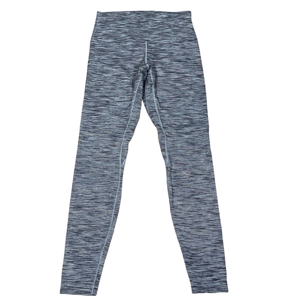 LULULEMON Align Pant 28" Mini Space Dye Herringbone Black Gray Sz 8 W5CTGS EUC